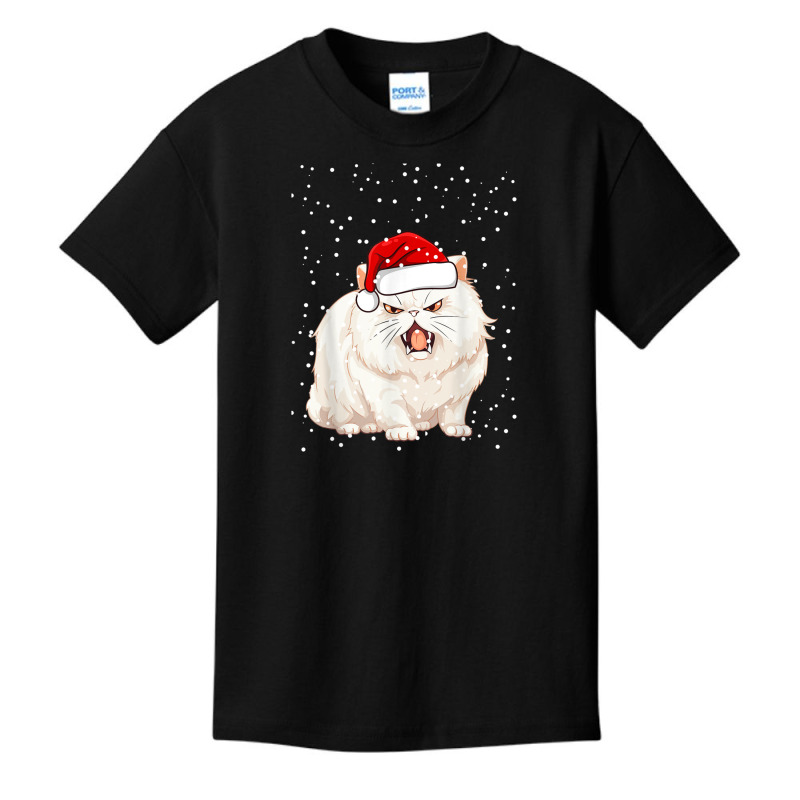 Angry Cat Christmas Basic Youth T-shirt by Rebecca Mitchell | Artistshot