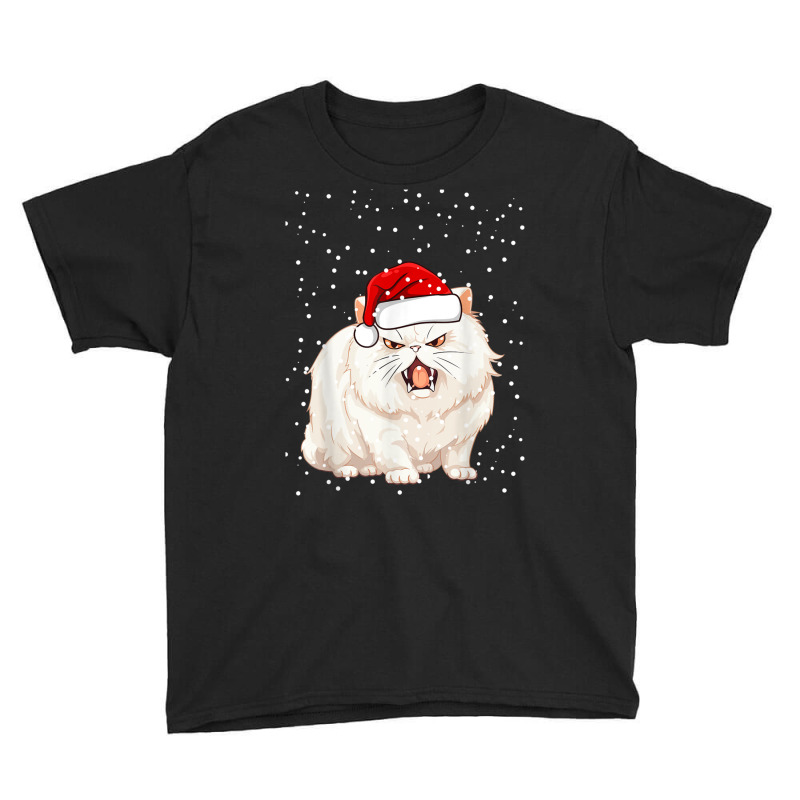 Angry Cat Christmas Youth Tee by Rebecca Mitchell | Artistshot