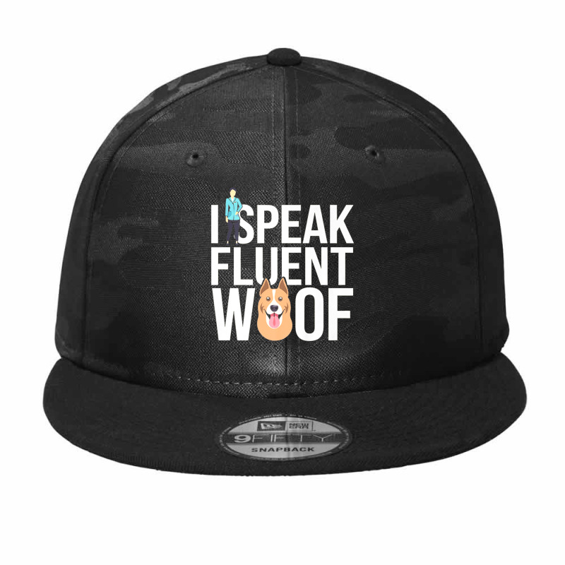 I Speak Fluent Dog Funny Dog Camo Snapback | Artistshot