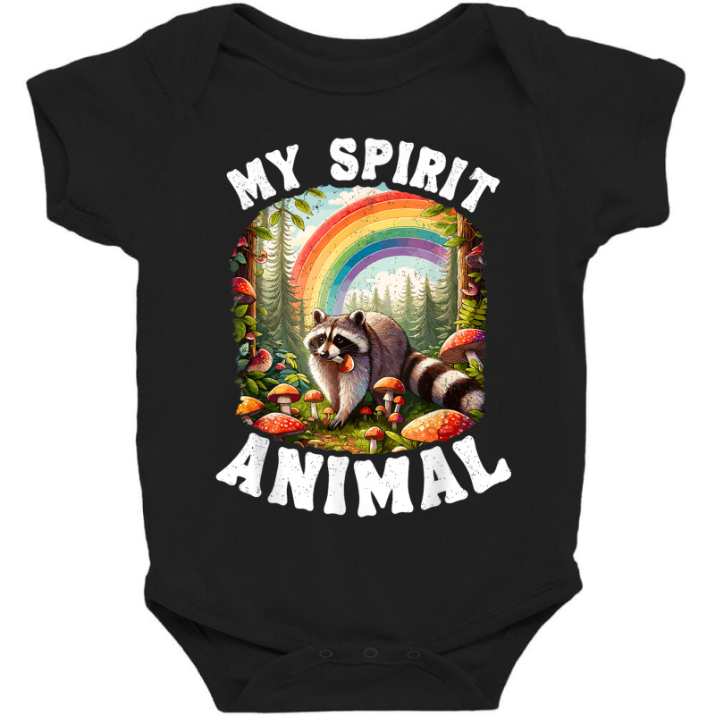 My Spirit Animal Racoon Baby Bodysuit by Rebecca Mitchell | Artistshot