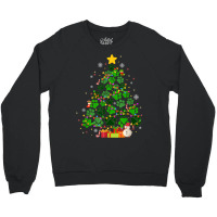 Dog Cat Paws Christmas Tree Crewneck Sweatshirt | Artistshot