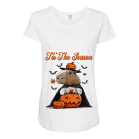 It's The Season Halloween Capybara Maternity Scoop Neck T-shirt | Artistshot