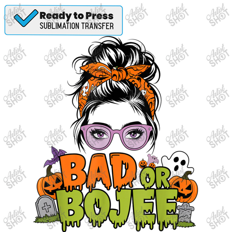 Funny Spooky Season Bad And Boo Jee Sublimation Transfer | Artistshot