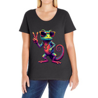 Groovy Peace Chameleon Ladies Curvy T-shirt | Artistshot