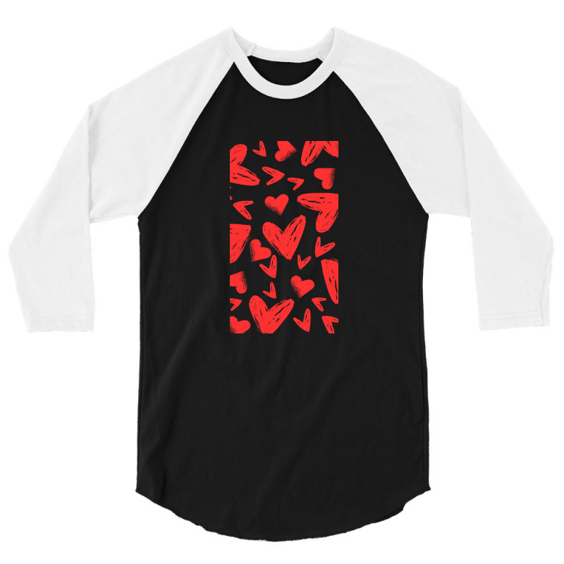 Hearts Love 3/4 Sleeve Shirt | Artistshot