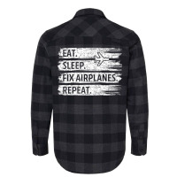 Technician Eat Sleep Fix Airplanes Flannel Shirt | Artistshot