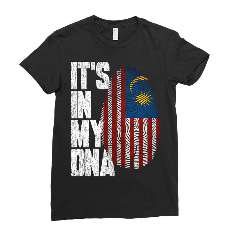 It's In My Dna Malaysian Proud Malaysia Flag Ladies Fitted T-Shirt by moteestyle | Artistshot