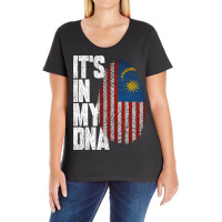 It's In My Dna Malaysian Proud Malaysia Flag Ladies Curvy T-shirt | Artistshot