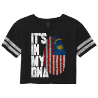 It's In My Dna Malaysian Proud Malaysia Flag Scorecard Crop Tee | Artistshot