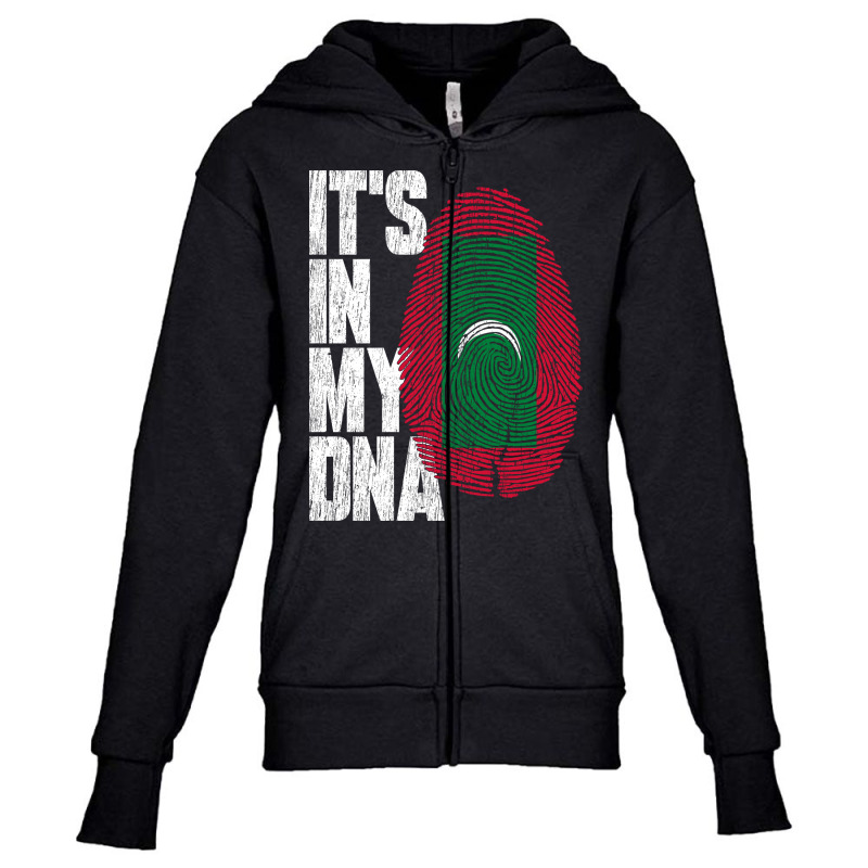 It's In My Dna Maldivian Proud Maldives Flag Youth Zipper Hoodie | Artistshot