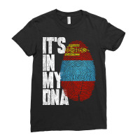 It's In My Dna Mongolian Proud Mongolia Flag Ladies Fitted T-shirt | Artistshot