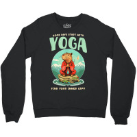 Good Days Start With Yoga Find Your Inner Capy Crewneck Sweatshirt | Artistshot