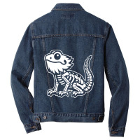 Xray Skeleton Bearded Dragon Funny Men Denim Jacket | Artistshot