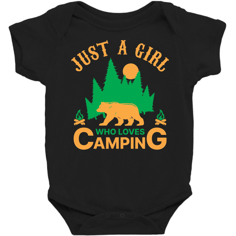 Just A Girl Who Loves Camping Baby Bodysuit | Artistshot