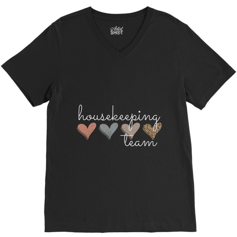 Housekeeping Teams V-Neck Tee by Rebecca Mitchell | Artistshot