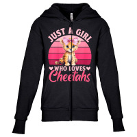 Just A Girl Who Loves Cheetahs Youth Zipper Hoodie | Artistshot