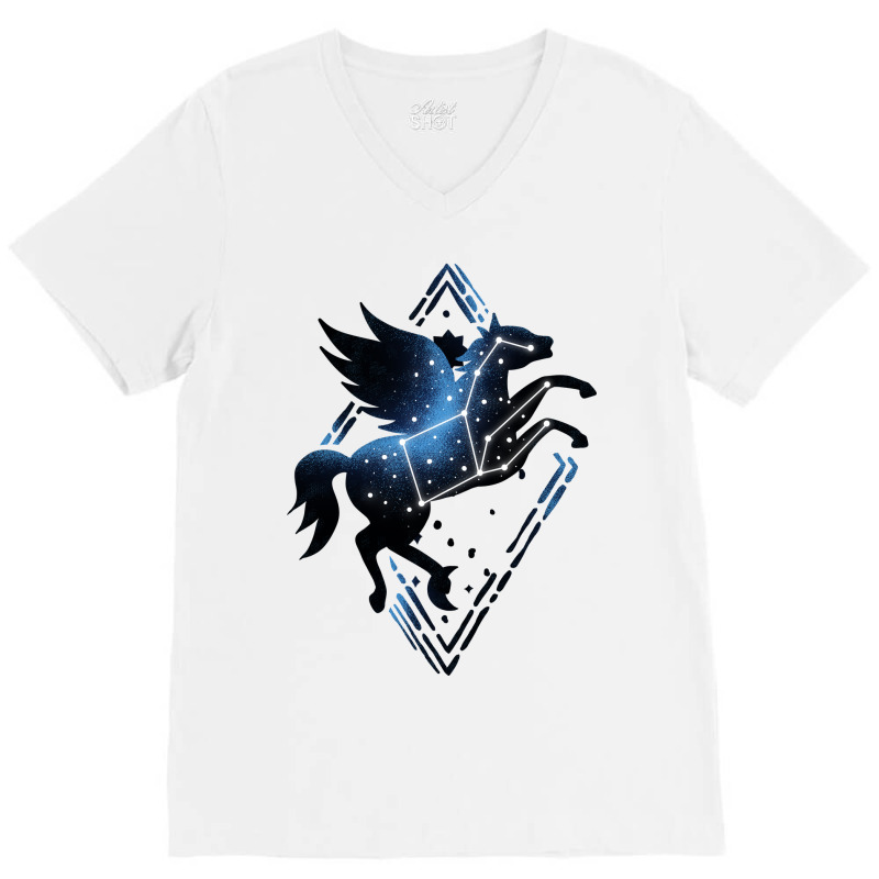 Animal Zodiac - Pegasus Mythical Creature V-neck Tee | Artistshot