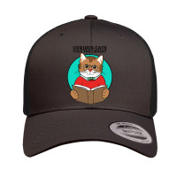 Curious Cats Visit The Library Retro Trucker Cap | Artistshot