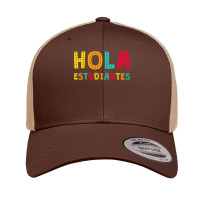 Maestra Bilingual Regalos Spanish Teacher Hola Estudiantes Long Sleeve Retro Trucker Cap | Artistshot