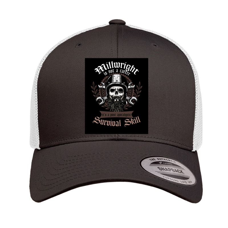 Awesome Is Not A Career Its A Post Apocalyptic Survival Ski Retro Trucker Cap | Artistshot