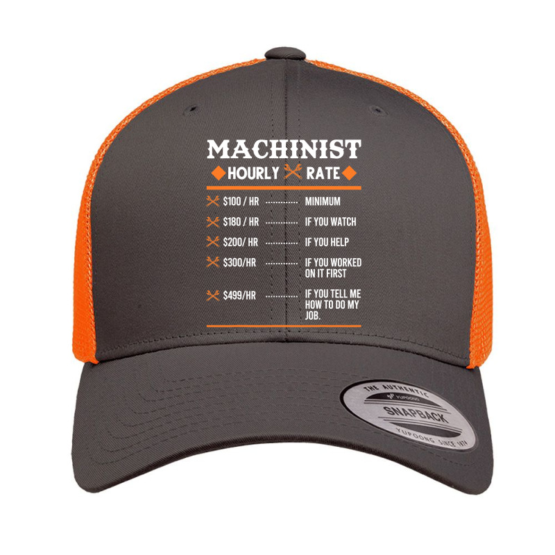 Machinist Hourly Rate Machining Retro Trucker Cap by cm-arts | Artistshot