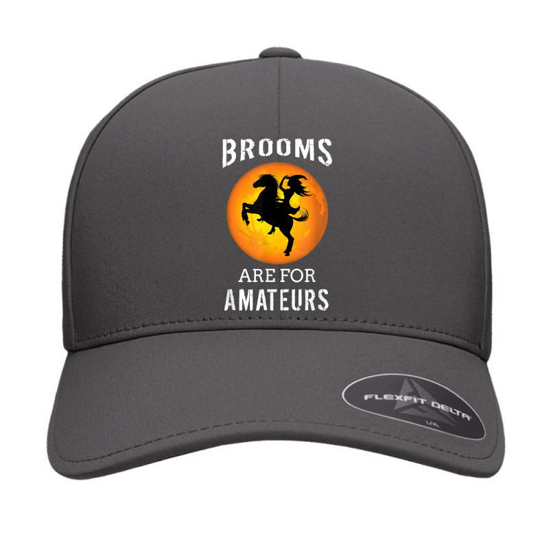 Brooms Are For Amateurs For A Halloween Witch Seamless Cap by SonjaBogenschutz | Artistshot