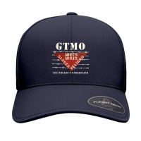 Gtmo Land Mine Barbed Wire Sign  Guantanamo Bay Cuba Seamless Cap | Artistshot