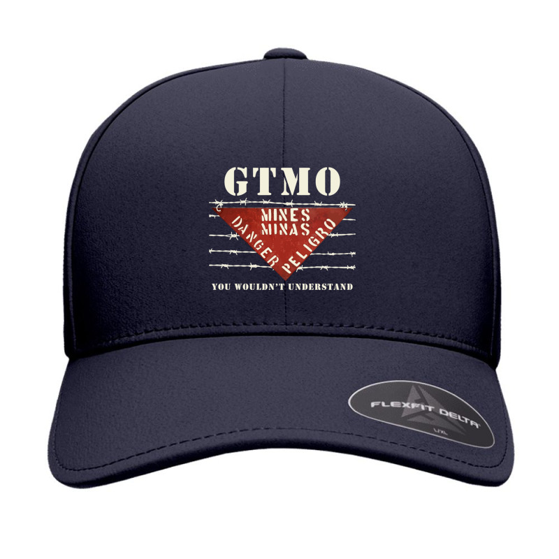 Gtmo Land Mine Barbed Wire Sign  Guantanamo Bay Cuba Seamless Cap | Artistshot