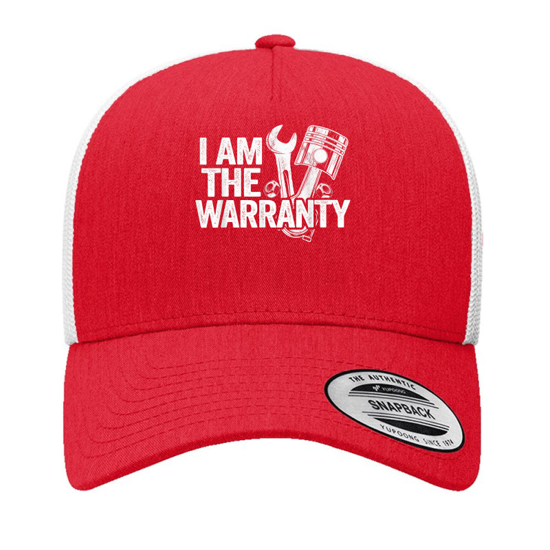 I Am The Warranty Race Car Parts Repair Guy Funny Mechanic T Shirt Yupoong Trucker Cap by cm-arts | Artistshot