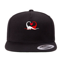 I Steal Hearts Tshirt Valentines Day Dinosaur Boys Kid (11) 5 Panel Snapback Cap | Artistshot