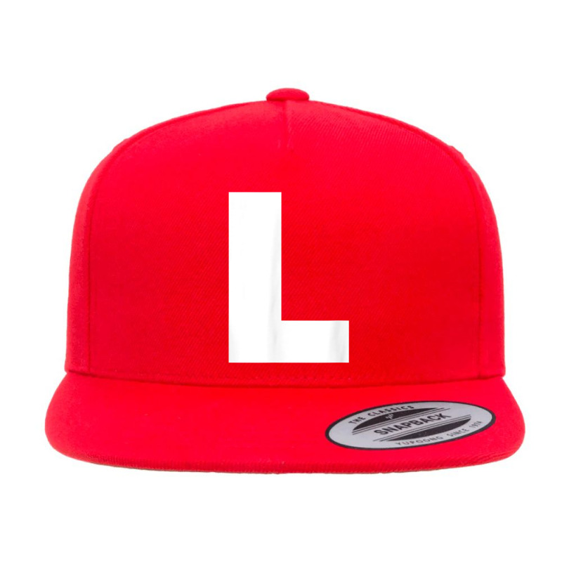 Letter L Capital Alphabet Monogram Initial T Shirt 5 panel snapback cap by densonozmastonmq | Artistshot