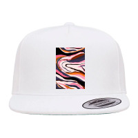 Modern Contemporer Digital Abstract Painting In Colors 5 Panel Snapback Cap | Artistshot