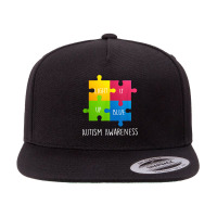 Autism Awareness Light It Up Blue T Shirt 5 Panel Snapback Cap | Artistshot