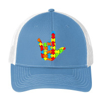 Asl Love Sign Language Autism Gift Awareness Support T Shirt Pa Trucker Cap | Artistshot