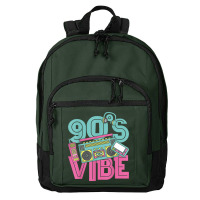 90s Vibe Vintage 1990s Music 90s Costume Party Nineties Characters Car Basic Backpack | Artistshot