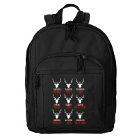 Deer Hunter All Of Santa's Reindeer Tee Basic Backpack | Artistshot