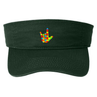 Asl Love Sign Language Autism Awareness Support Fashion Visor | Artistshot