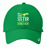 Will Trade Sister For Dinosaur Brother T Shirt Nike Dri-fit Cap | Artistshot