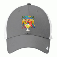 Womens Parrots Drinking Margarita On Summer Vacation Birds Fun V Neck Nike Dri-fit Cap | Artistshot