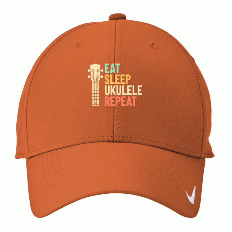 Eat Sleep Repeat T  Shirt Eat Sleep Ukulele Repeat Ukulele Headstock R Nike Dri-FIT Cap by theaney | Artistshot