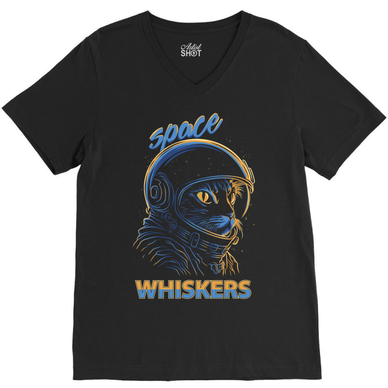 Space Kitty Whiskers V-neck Tee | Artistshot