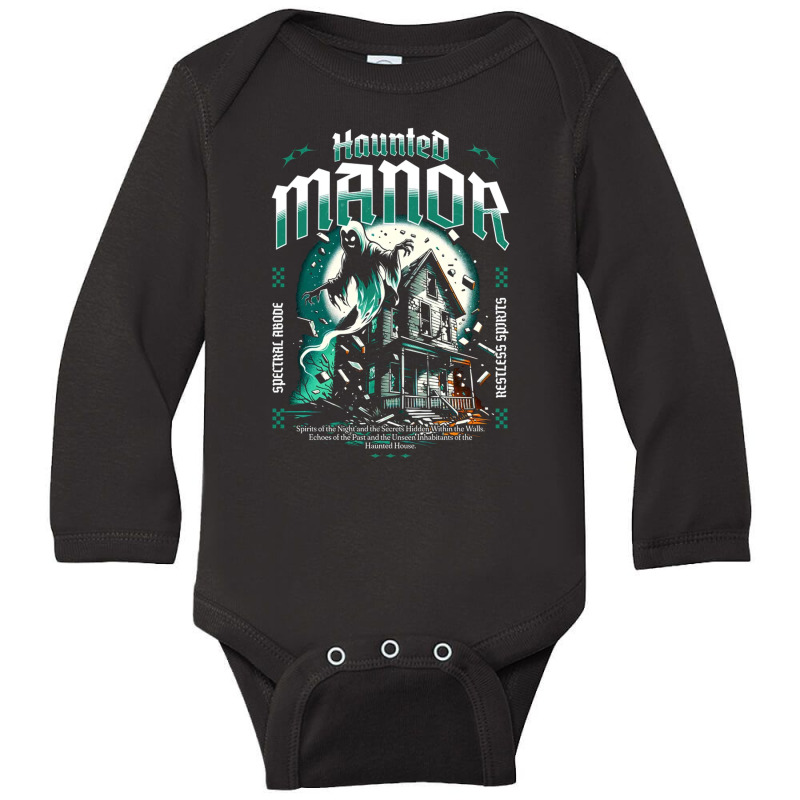 Haunted Manor Long Sleeve Baby Bodysuit by phamtruong | Artistshot