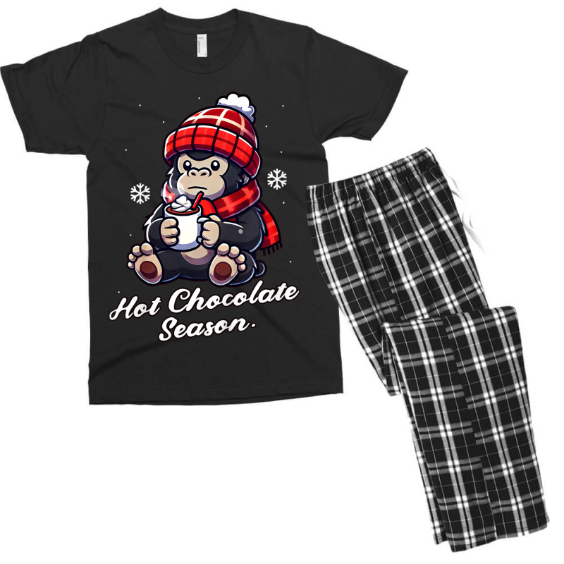 Gorilla Hot Choco Christmas 2024 Men's T-shirt Pajama Set | Artistshot