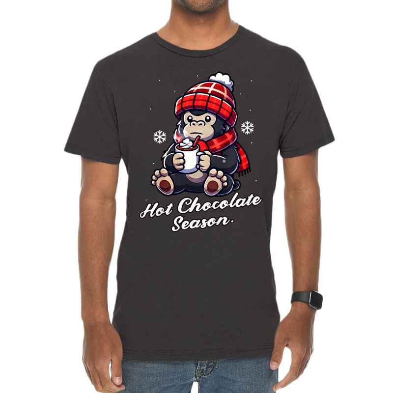 Gorilla Hot Choco Christmas 2024 Vintage T-shirt | Artistshot