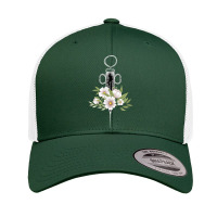 Phlebotomist Life Injection Phlebotomy Flowers Syringe Retro Trucker Cap | Artistshot