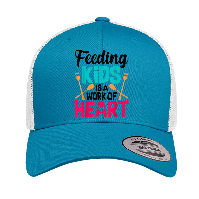 Feeding Kids Cute Lunch Ladies Back To School Novelty Retro Trucker Cap by Uniform | Artistshot