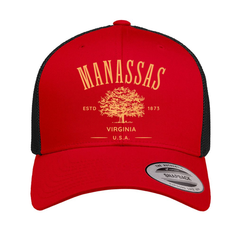 Manassas Virginia Vintage Style Design Souvenir Premium Retro Trucker Cap by AllenYoder | Artistshot