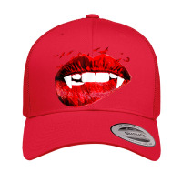 Vampire Kissing Lips Vampire Teeth Bats Halloween Retro Trucker Cap | Artistshot