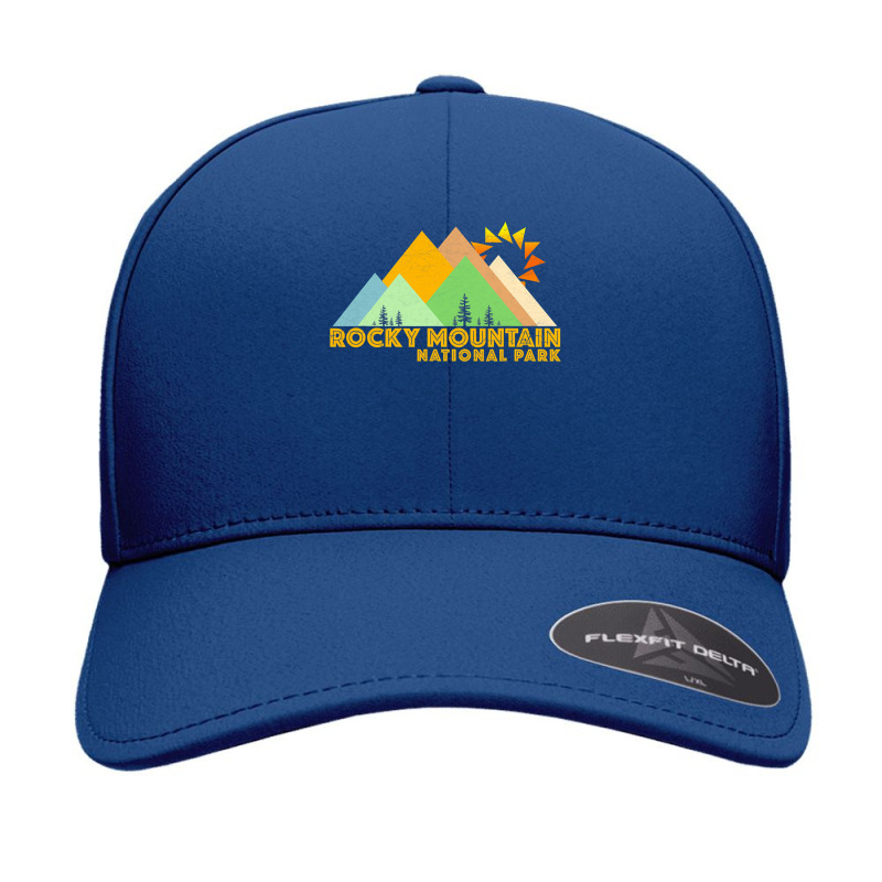 Retro Vintage Rocky Mountain National Park Seamless Cap | Artistshot