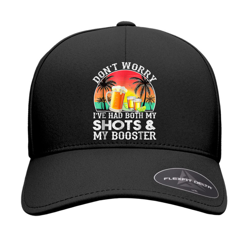 Summer Sunsedon'worry I've Had Both My Shots Booster Graphic Seamless Cap by KhalilDesign | Artistshot